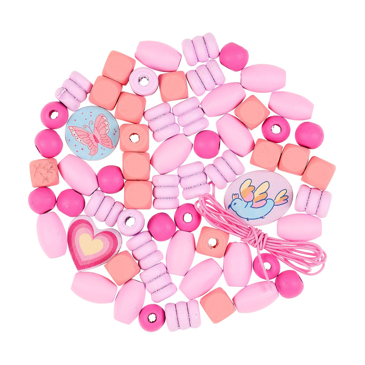 serti coeur en perles de bois - Souza!