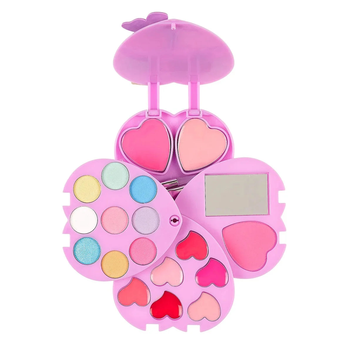 coffret de maquillage coeur avec papillons