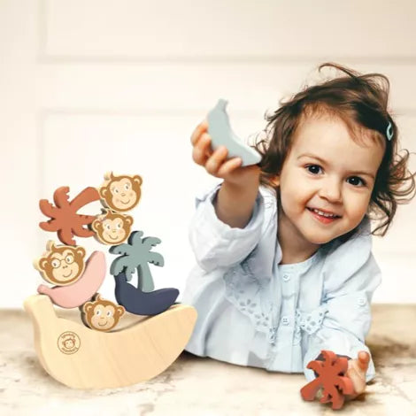 evenwichtsspel familie aap