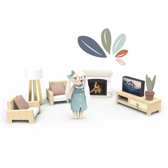 woonkamerset familie konijntje - flowers cottage