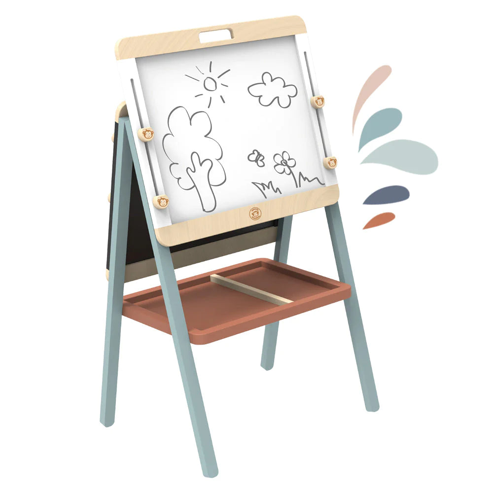verstelbaar schoolbord magnetisch - adjustable easel 3 in 1 - tableau d'école adaptable magnétique
