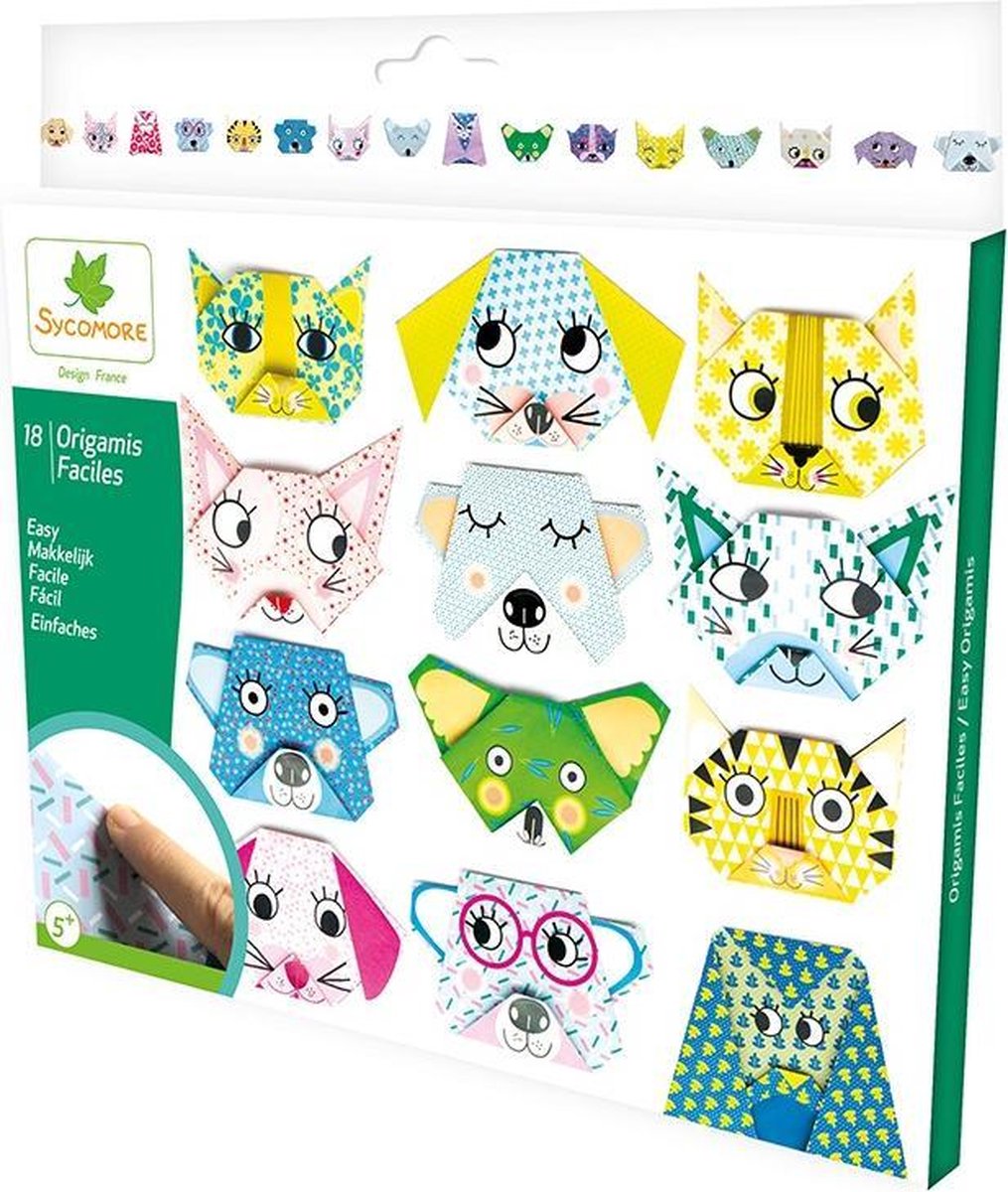 mijn eerste origami kat en hond