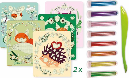 kleuren met zand - de bosdieren - Artimissimo