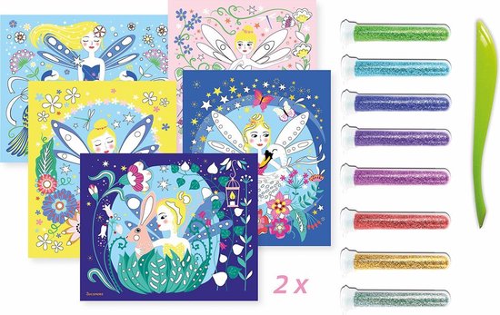 schilderen met glitters - feeën