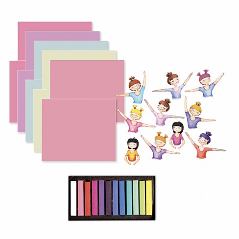 art avec des craies pastel - danseurs