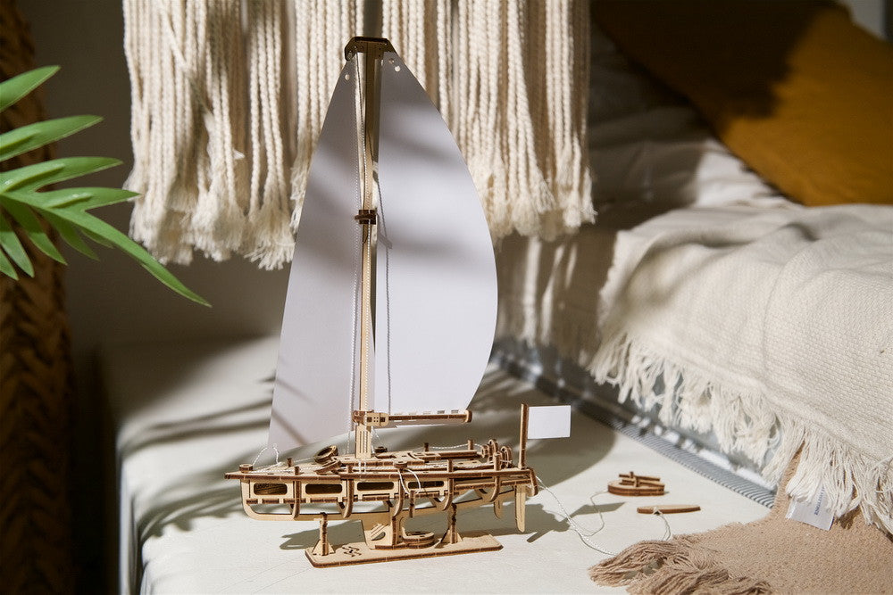 houten 3D puzzel yacht - yacht ocean beauty