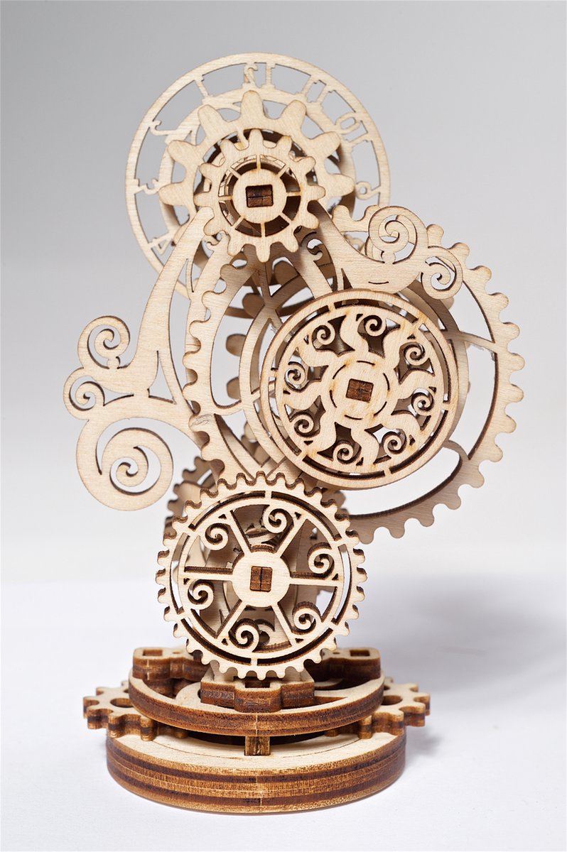 houten 3D puzzel - steampunk clock - puzzle 3D en bois