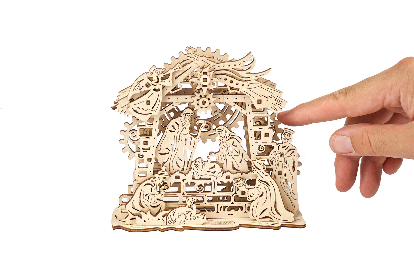 houten 3D puzzel kerststal - puzzle 3D en bois crèche de noël