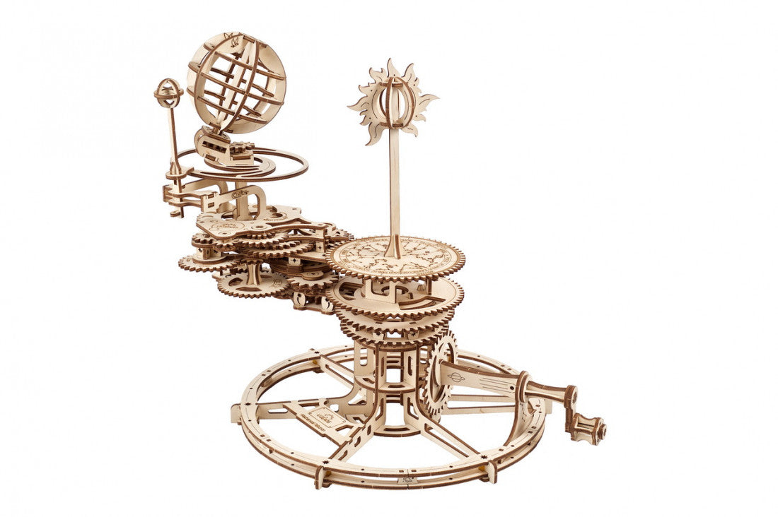 houten 3D puzzel mechanisch tellurium - puzzle en bois 3D tellurion méchanique