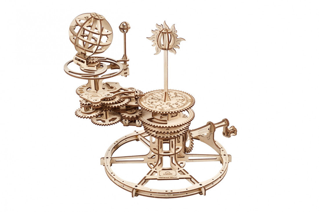 houten 3D puzzel mechanisch tellurium - puzzle en bois 3D tellurion méchanique