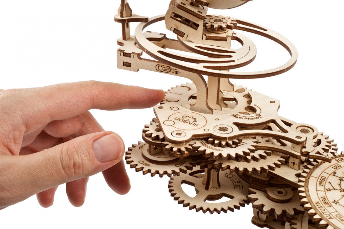 houten 3D puzzel mechanisch tellurium - puzzle en bois 3D tellurion méchanique
