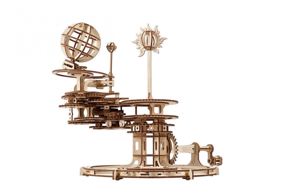 houten 3D puzzel mechanisch tellurium - puzzle en bois 3D tellurion méchanique