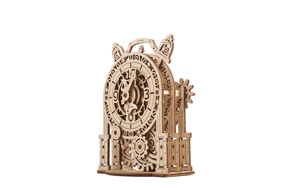 houten 3D puzzel vintage wekker - vintage alarm clock 43pc - puzzle en bois 3D réveil