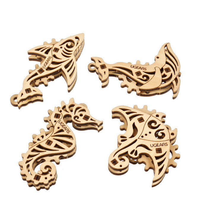 houten 3D puzzel stille oceaan - U- fidgets -