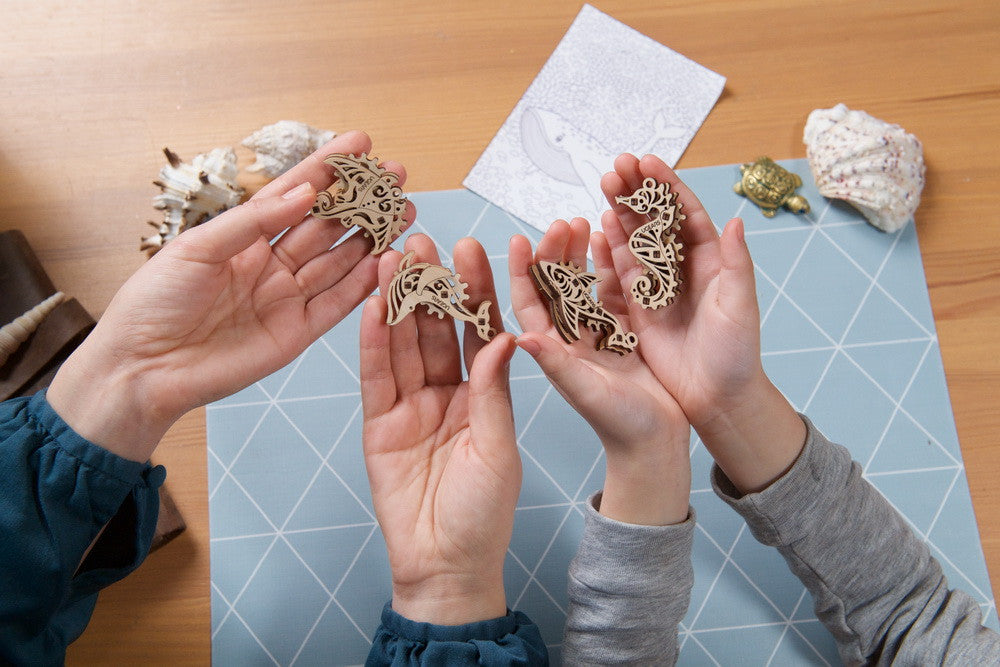 houten 3D puzzel stille oceaan - U- fidgets -