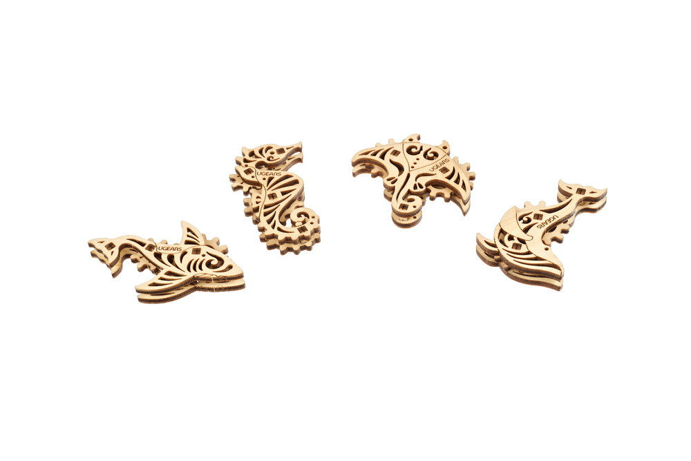houten 3D puzzel stille oceaan - U- fidgets -