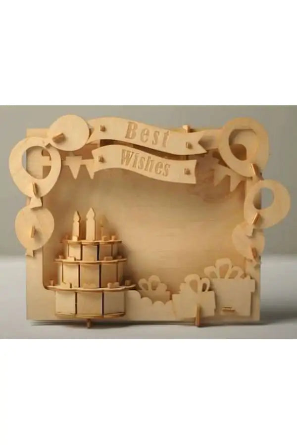 houten kaart - 3D-figuur