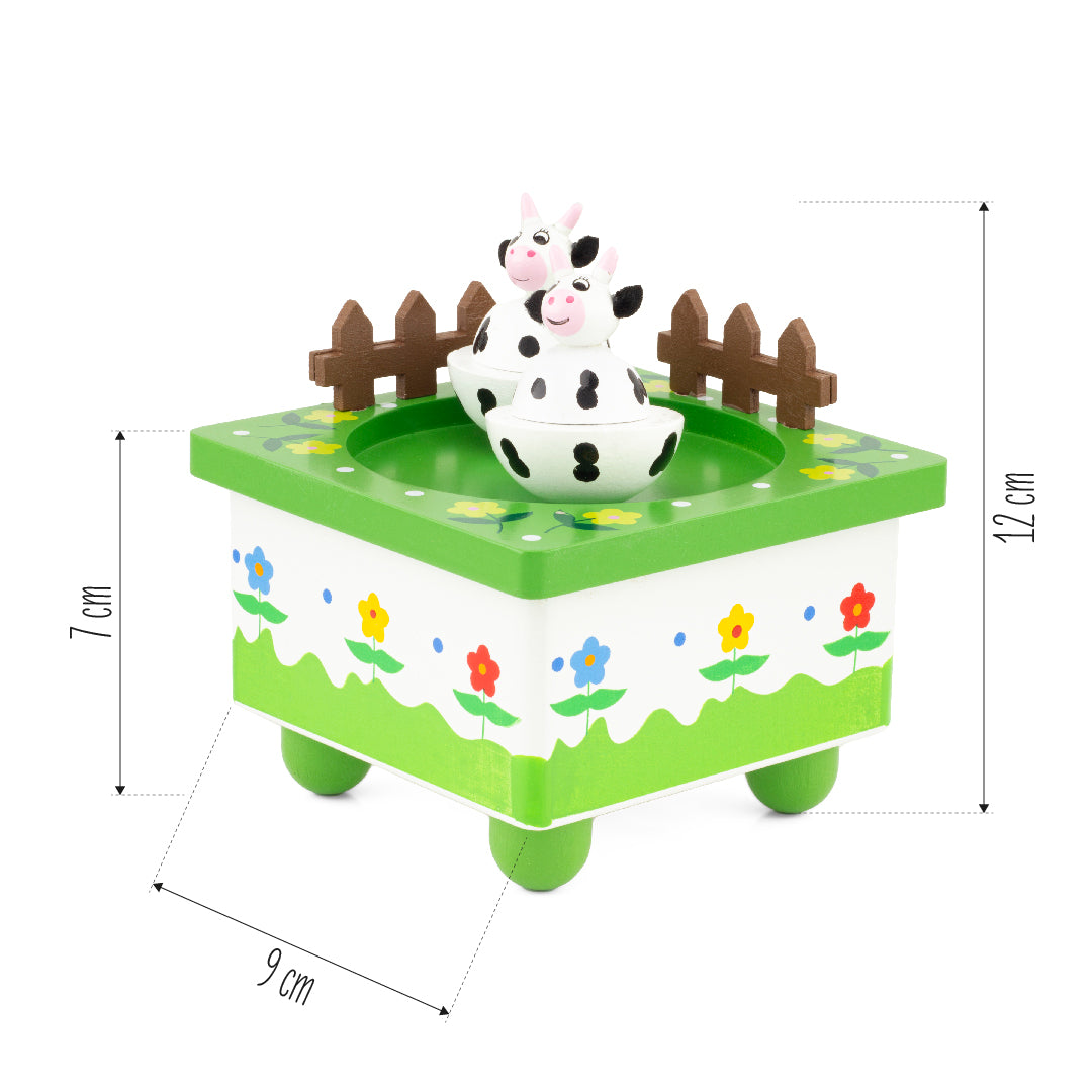 muziekdoos dansende koetjes