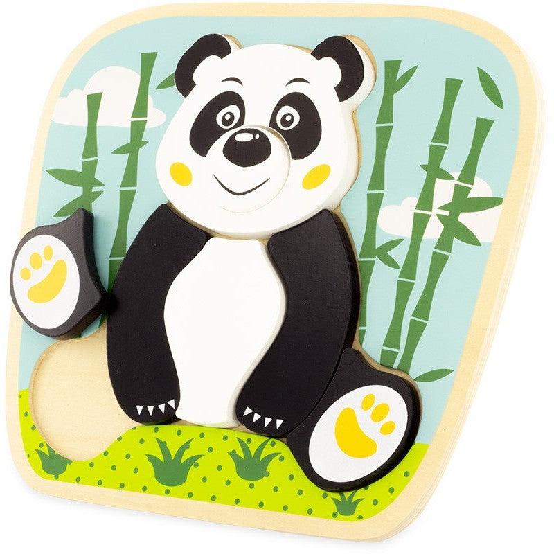 puzzle en bois panda - 8 pièces