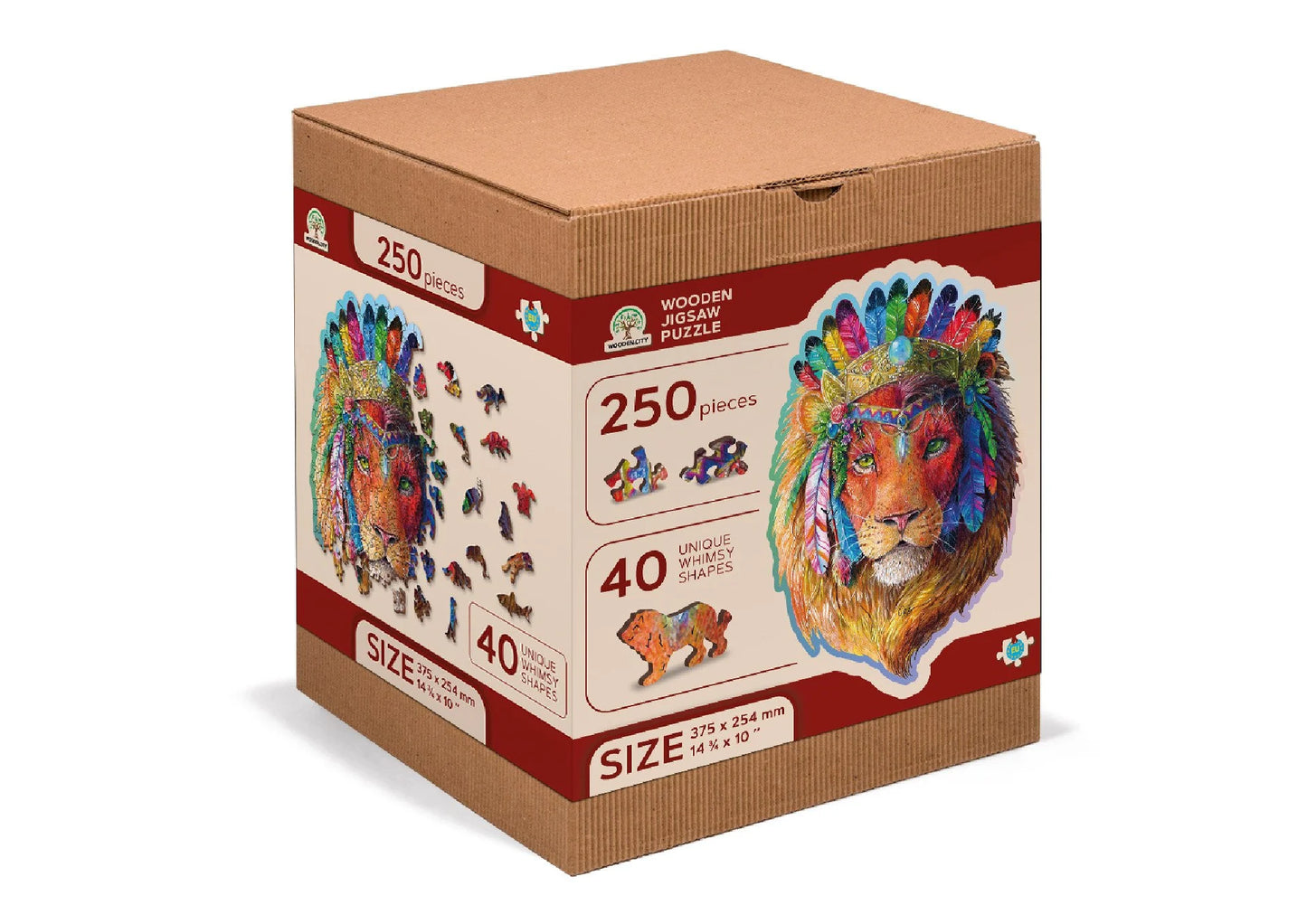 houten legpuzzel mystieke leeuw - 250pc - puzzle en bois lion mystique