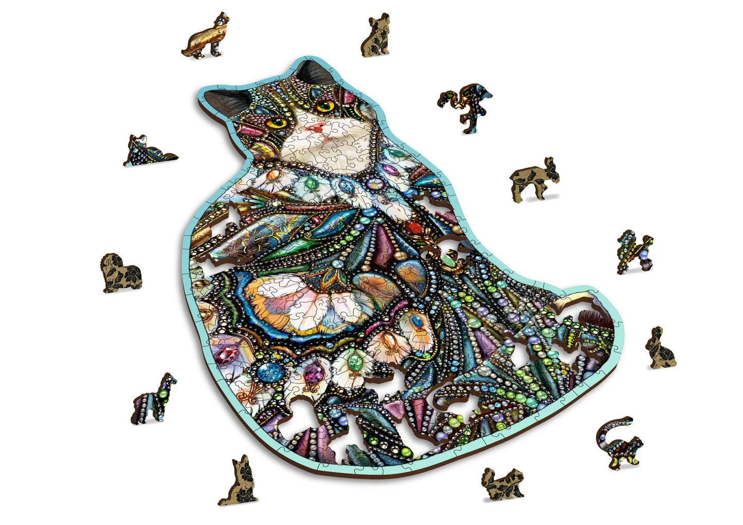 Puzzle en bois Le Chat aux Bijoux - 250 pièces