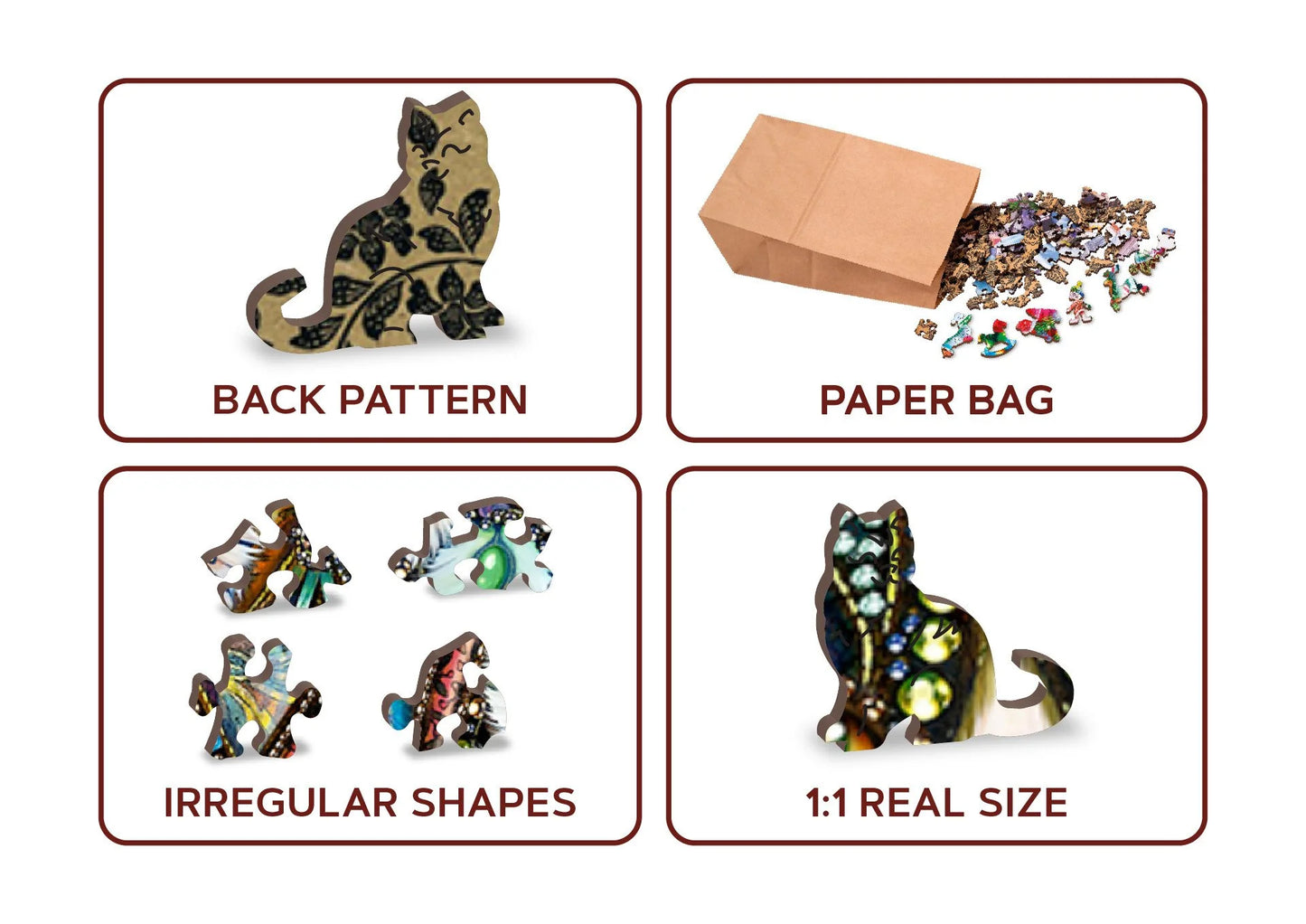 Puzzle en bois Le Chat aux Bijoux - 250 pièces
