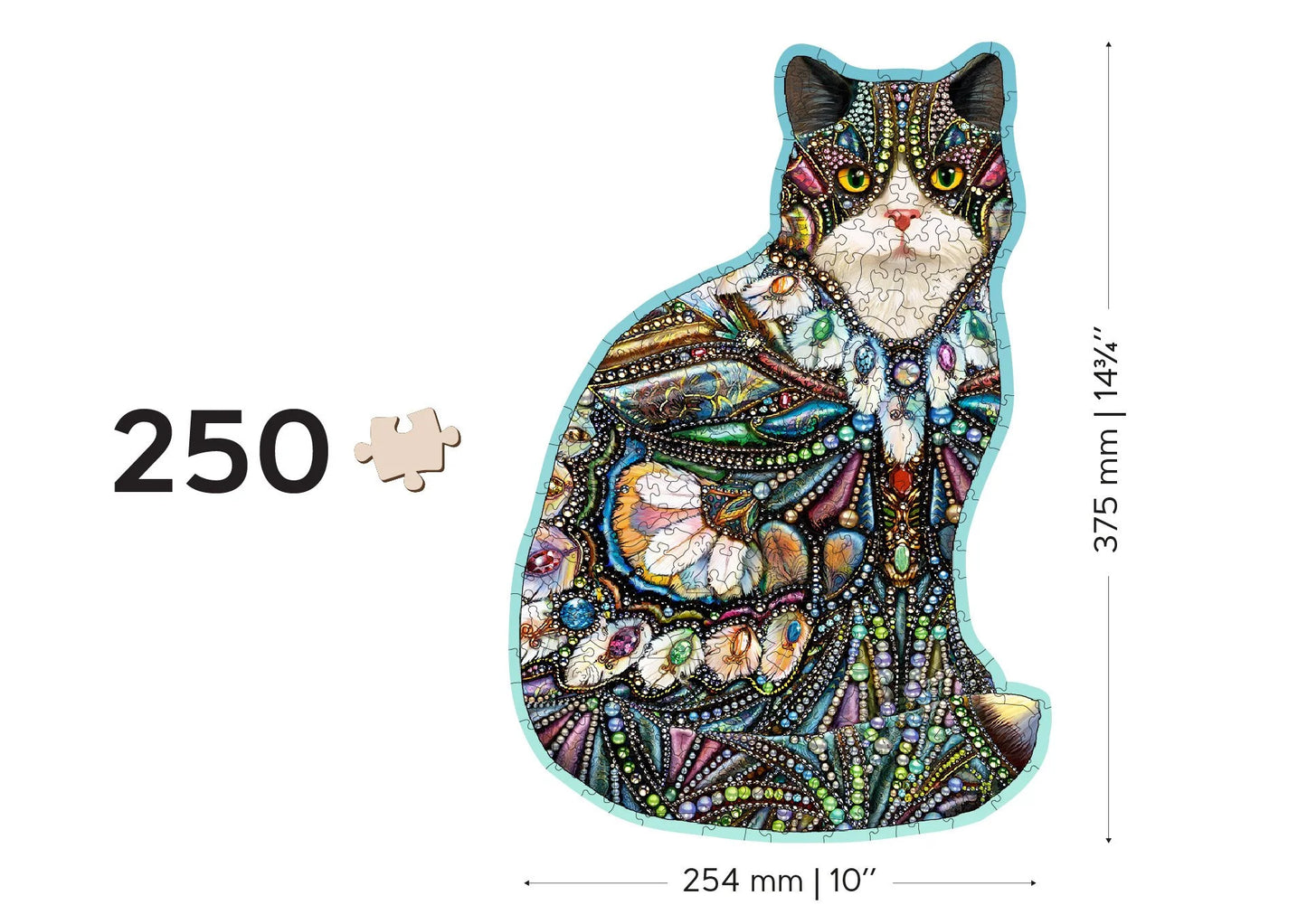 Puzzle en bois Le Chat aux Bijoux - 250 pièces
