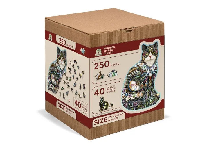 Puzzle en bois Le Chat aux Bijoux - 250 pièces