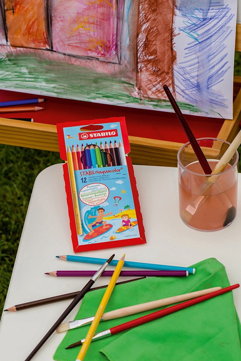 Crayons de couleur STABILO Aquacolor 12 crayons