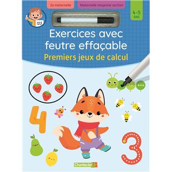 Plaisir d'apprendre avec feutre effaçable - jeux d'écriture 4-5 ans FRA