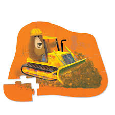 puzzel mini meneer beer met graafmachine 12pc