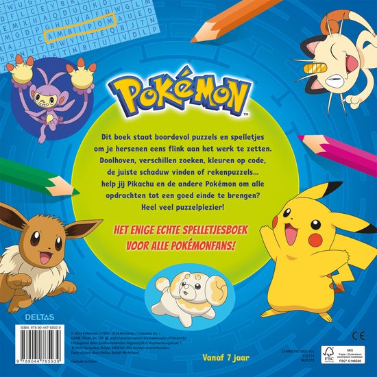 pokémon spelletjesboek NED