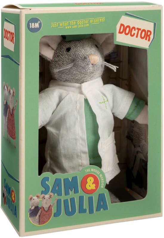 het muizenhuis knuffel muis Dokter