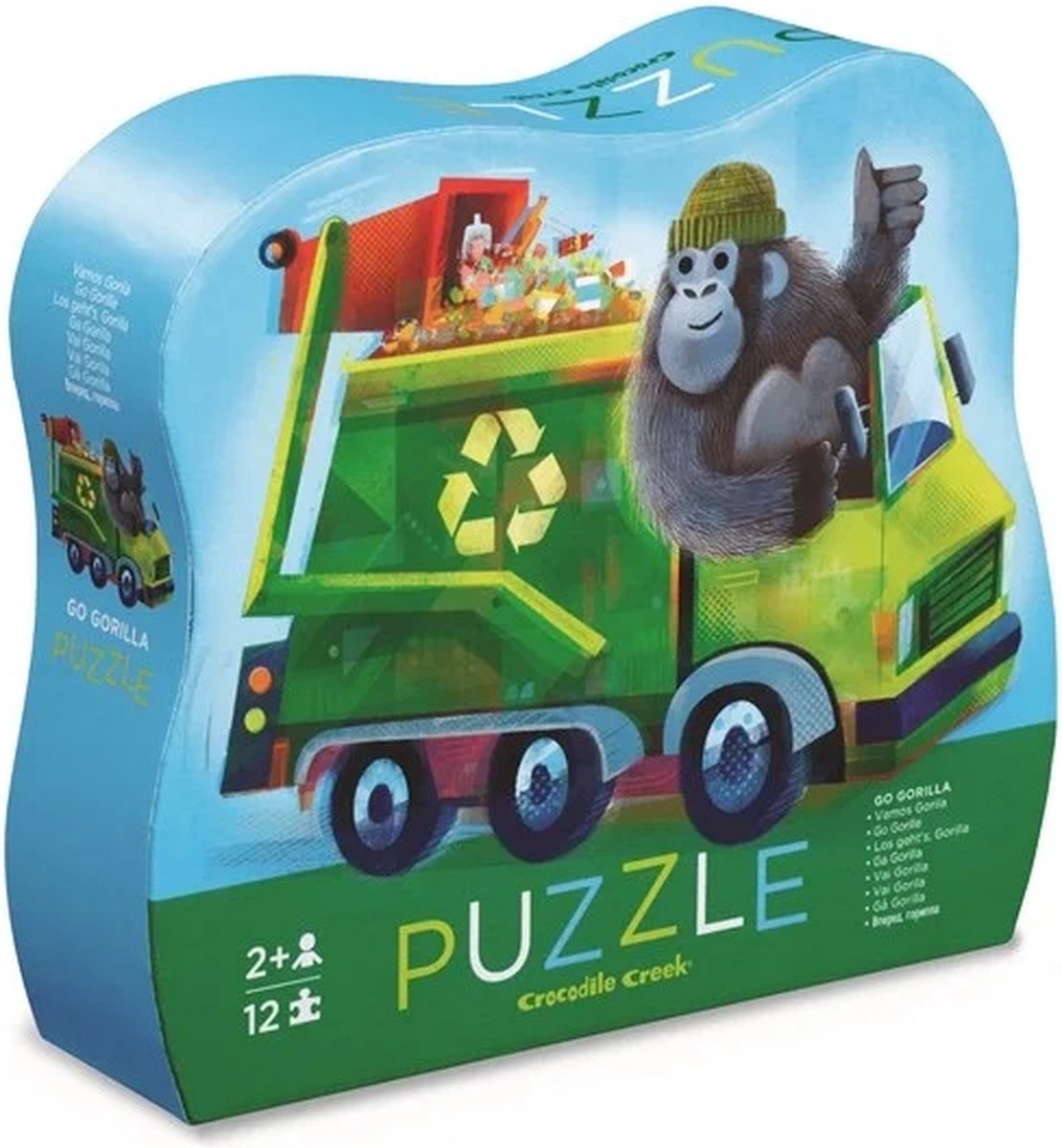 puzzel mini vuilniswagen go gorilla 12pc
