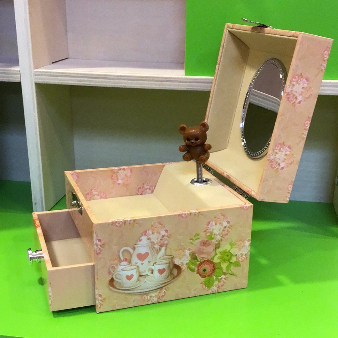 boîte à bijoux avec ours à musique petit