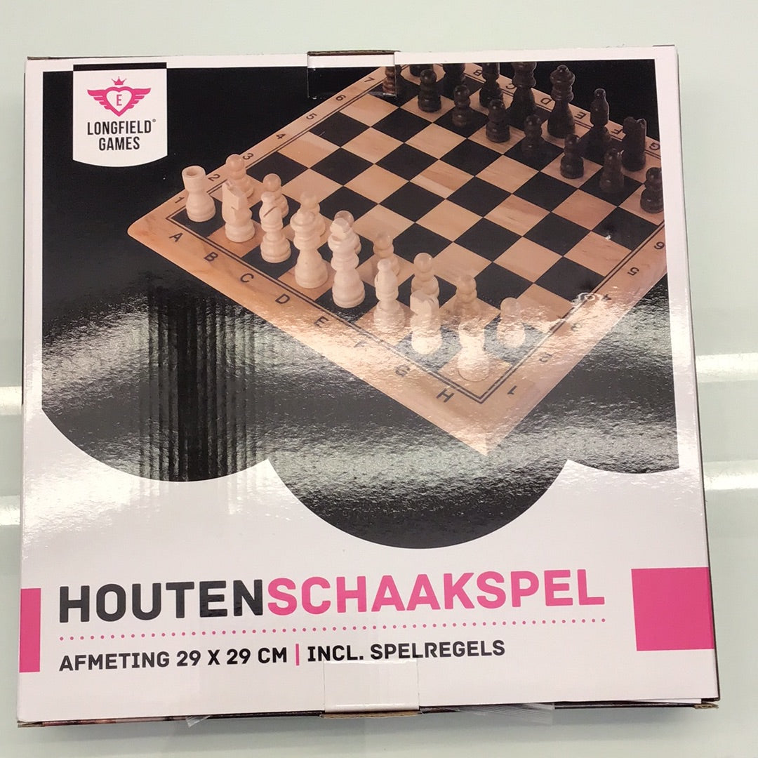 houten schaakspel compleet - jeu d'échec complète en bois