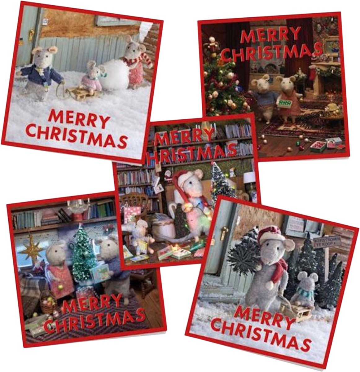 het muizenhuis kerstkaarten set van 10