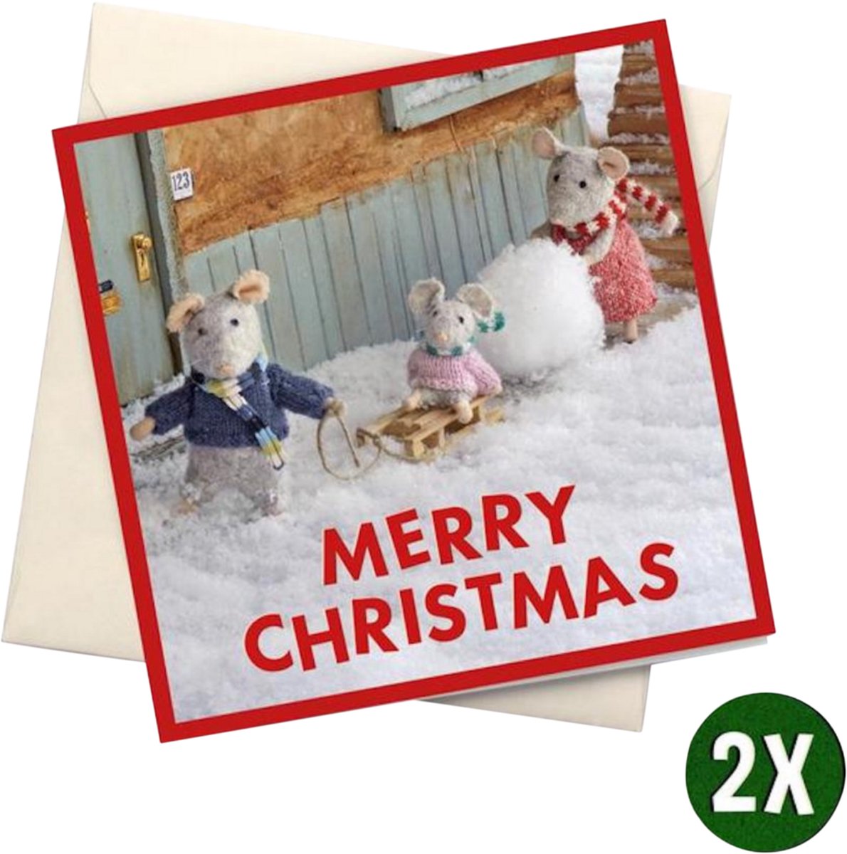 het muizenhuis kerstkaarten set van 10