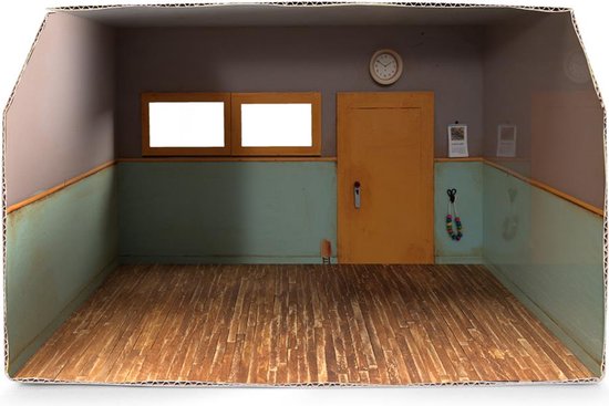 het muizenhuis kartonnen miniatuur klaslokaal