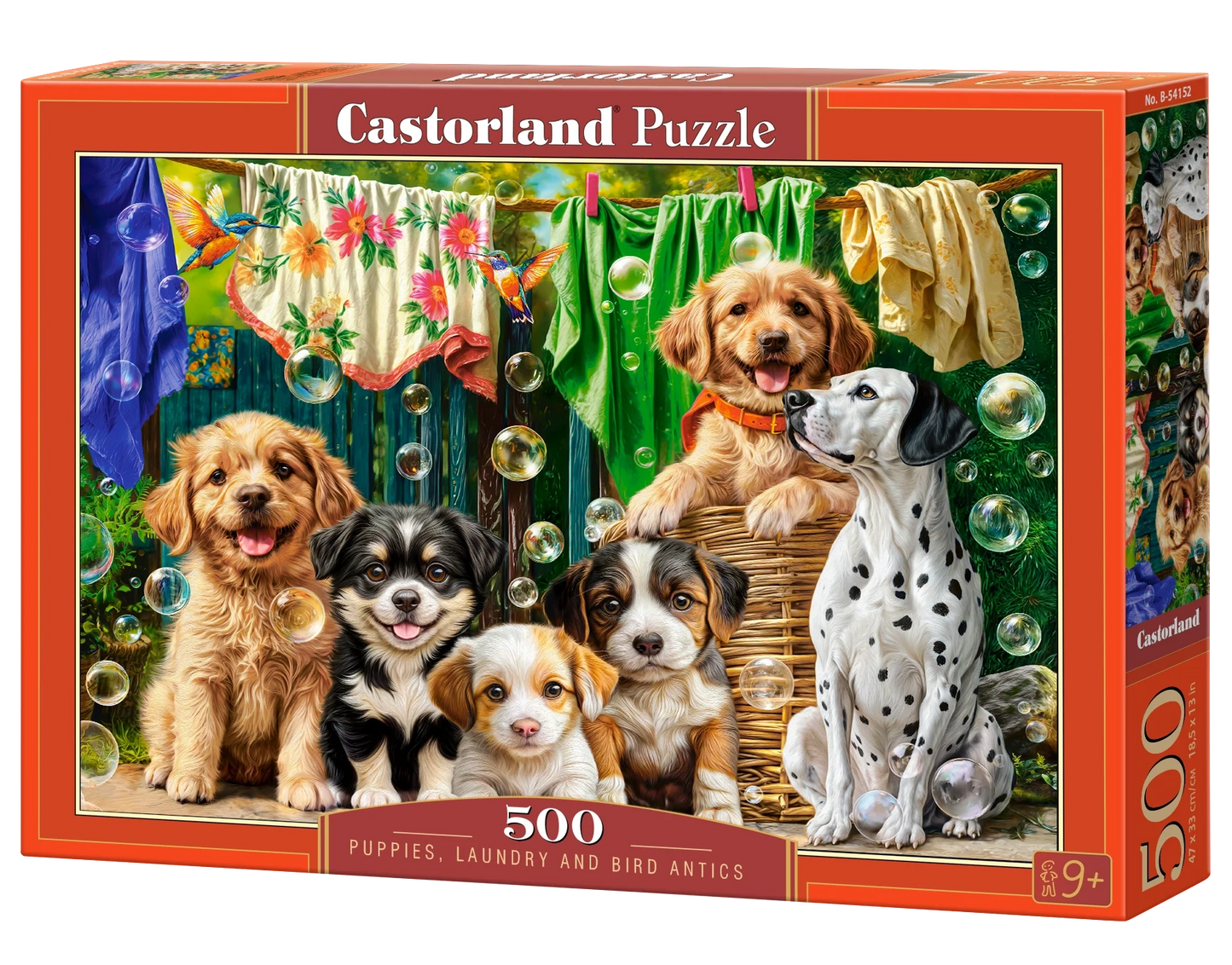Puzzle puppies, laundry and bird antics 500pc