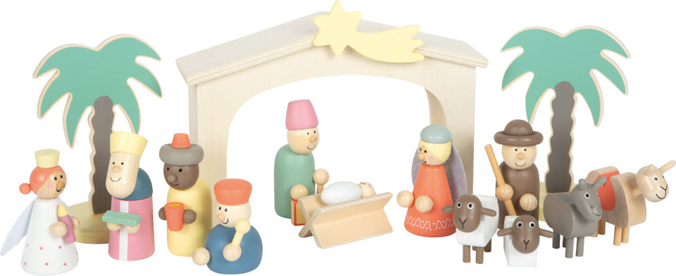 houten kerststal compleet