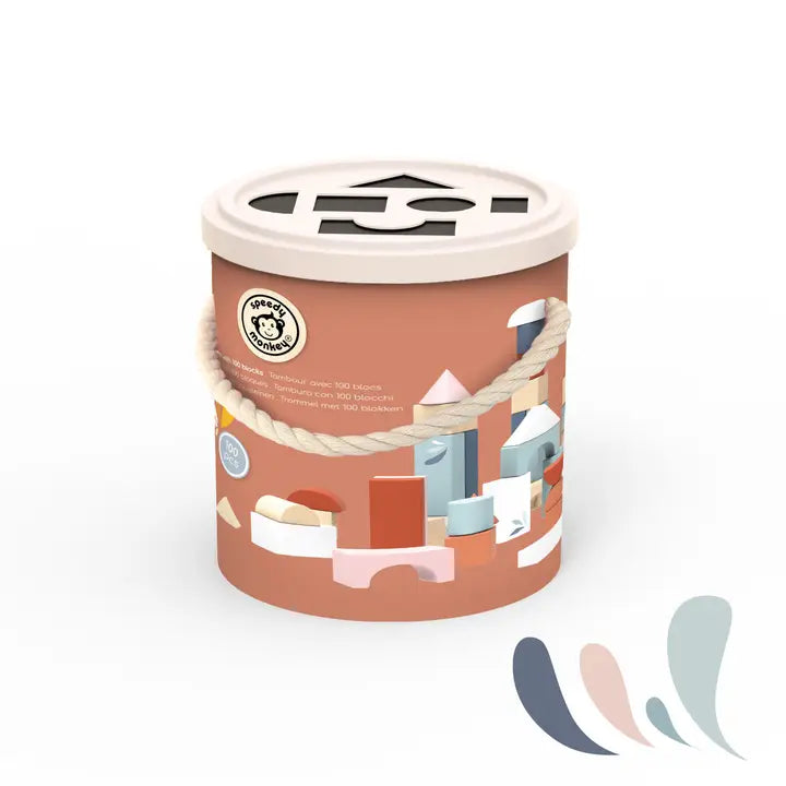 100 gekleurde blokken in ton - speedy monkey