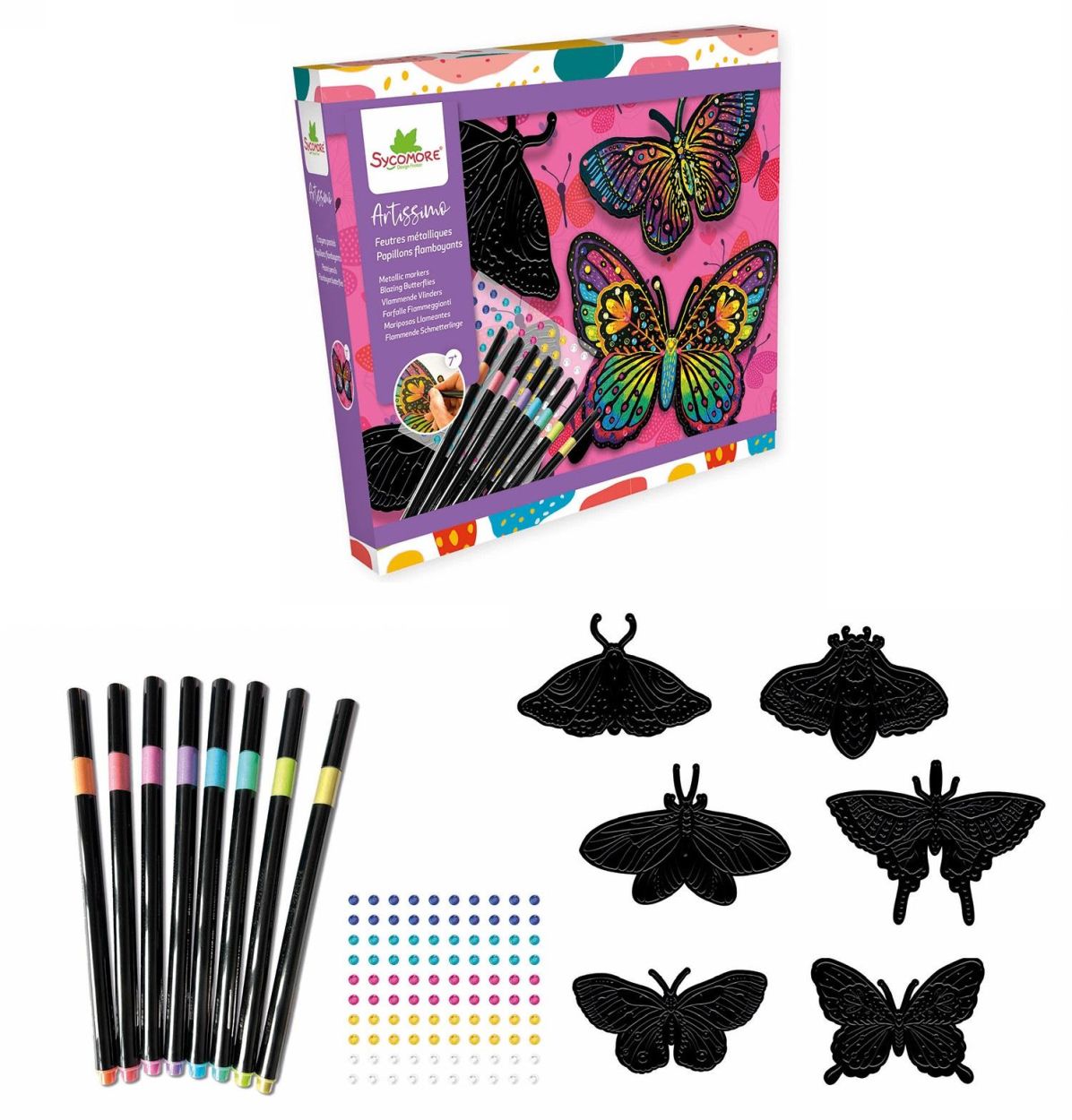 artissimo - crayons de couleur L - papillons flamboyants