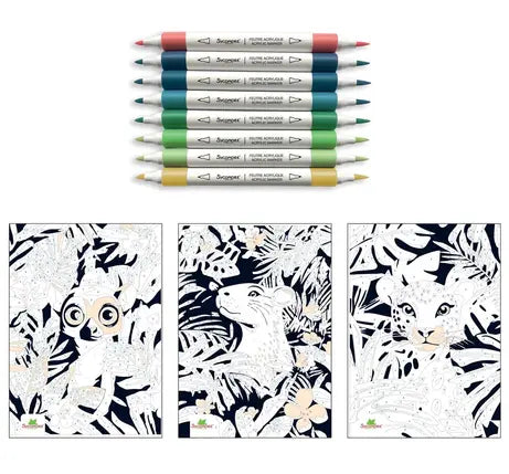 kleuren op nummer jungle