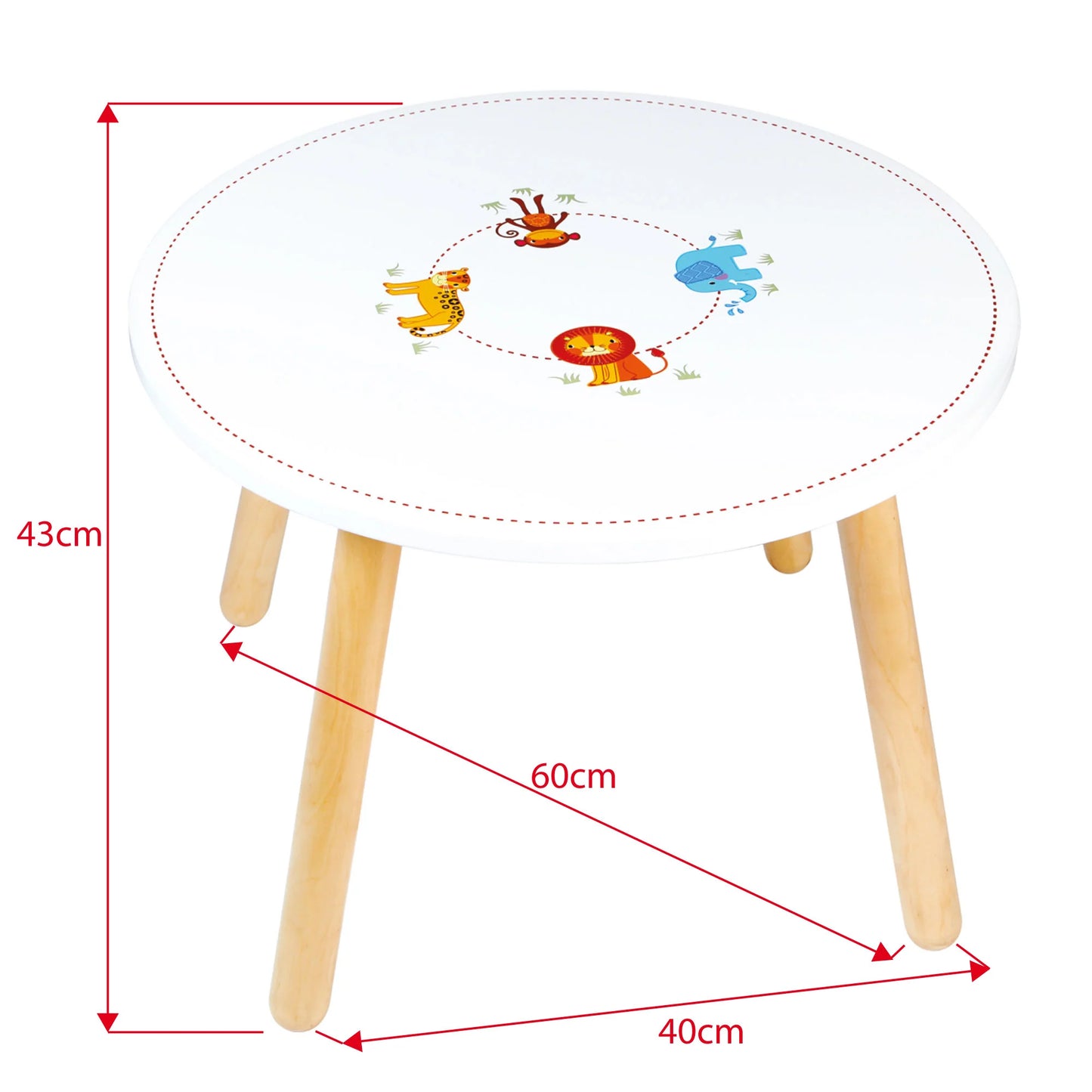 ronde kinder tafel jungle