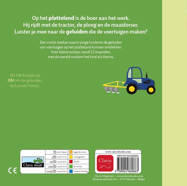 Livre sonore Une journée à la ferme : tracteurs et autres véhicules