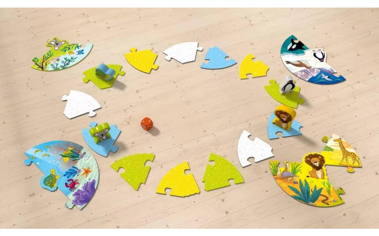 game meets puzzle - waar wonen leeuw en zijn vriendjes ? HABA NED