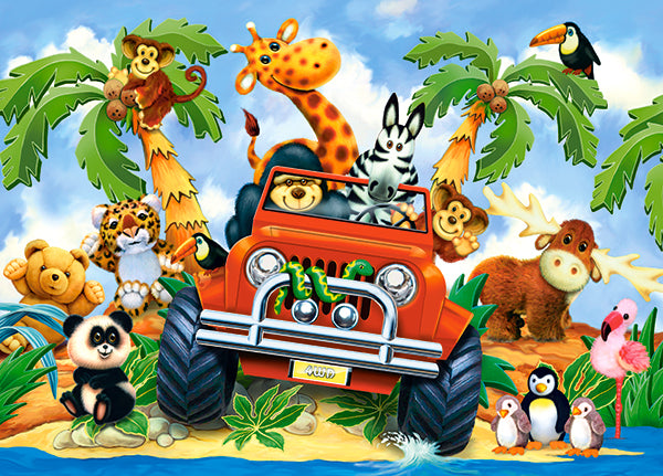 Puzzel Softies on safari 60pc