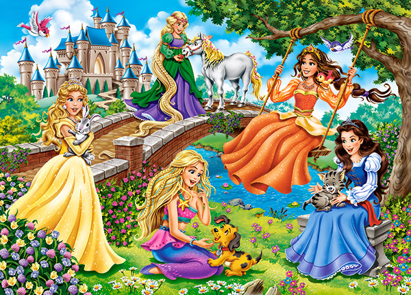 puzzel princesses in garden 180pc