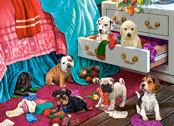Puzzel puppies in the bedroom 300pc